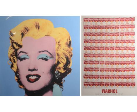 ANDY WARHOLOne Hundred CansPoster89 x 65 cmPlus a Marilyn print 65 x 65 cm   Condition report:  There are no stamp or marking