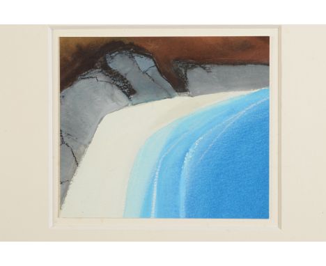 BARRIE BRAY Blue Bay Gouache 17.5 x 20cm The Bray family have long been influential in arts in Cornwall, having opened the Av