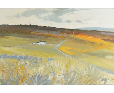 BARRIE BRAY Moorland Farm Penwith Oil on canvas Monogrammed Inscribed to the back 40 x 60cm The Bray family have long been in