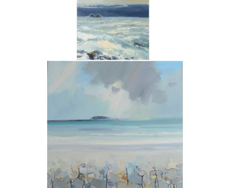BARRIE BRAY Cornish coast Two oils The Bray family have long been influential in arts in Cornwall, having opened the Avalon G