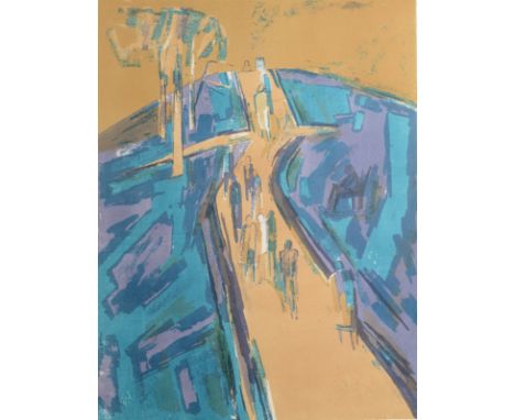 RICHARD PLATT Path through the park Three colour lithograph Signed and dated '59 #26/30 Paper size 80 x 58cm Richard Platt wa