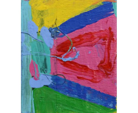 ANTHONY FROST Walking Into Pink Mixed media Extensive inscriptions to the back Dated 1998 15 x 13cm   Condition report:  No c