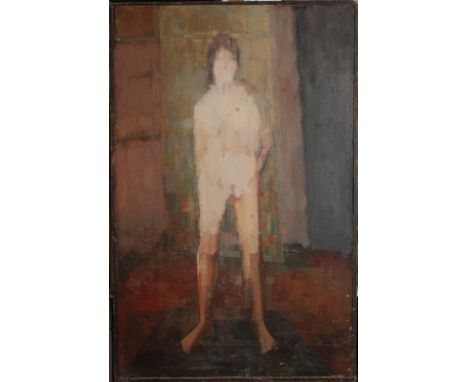 DAVID FERGUSON Naked Study Mixed media Labels on the back 111 x 71 cm