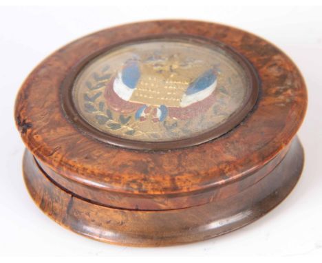 A 19TH CENTURY RUSSIAN TORTOISESHELL BOX with a glazed top panel with gilded brass plaque having two Russian flags and an Eag