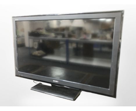 A Sony Bravia 40 inch lcd tv with lead and remote 