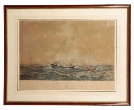 AFTER OSWALD WALTERS BRIERLY (1817-1894) 'The America winning the match at Cowes for the Club Cup, August 22nd 1851â€™, colou