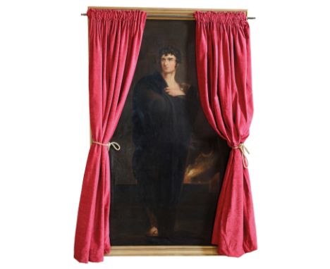 ENGLISH SCHOOL, 19TH CENTURY A full-length portrait of a thespian, the sitter portrayed wearing a cloak standing before a fir