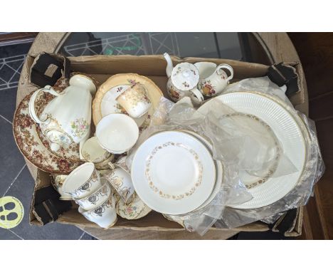 Collection of Assorted Pottery, including tea sets, part sets, names to include Doulton Fairfax, Royal Worcester Delecta, etc