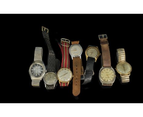 Collection of Automatic Vintage Men's Watches. Timex, Rotary, Sekonda, Roamer, Craftsman, Lucerne and Henry Moser and Co. ( 7