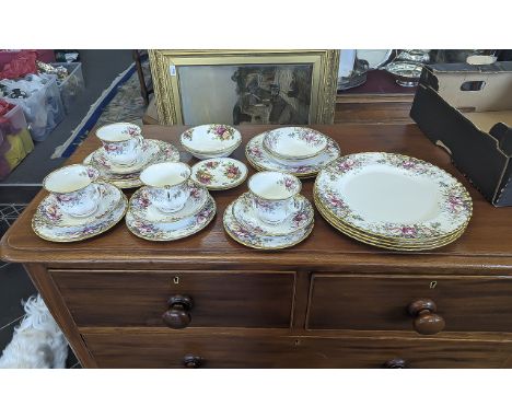 Royal Albert China including  'Autumn Roses' and 'Old Country Roses'  comprising 'Autumn Roses' tea set of four cups, saucers