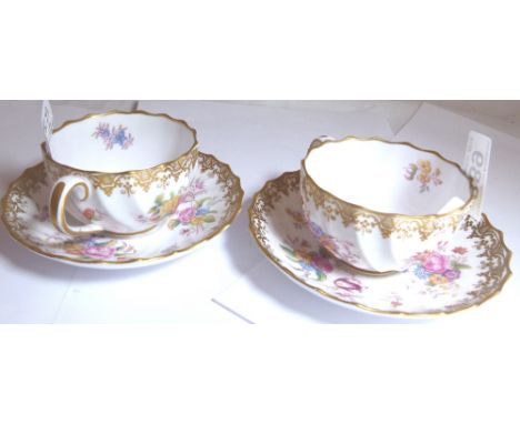 Pair of Copeland china cups and saucers