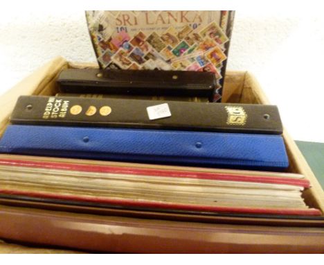 Box of Worldwide postage stamp albums