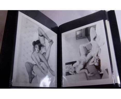 Book of approximately 40 black and white vintage glamour photographs 15 x 12 cm
