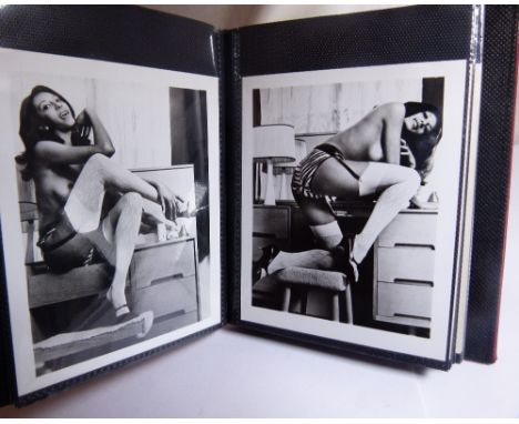 Book of approximately 40 black and white vintage glamour photographs 15 x 12 cm
