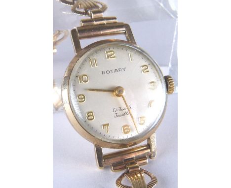 Ladies 9 ct cocktail wristwatch Rotary 13.1g