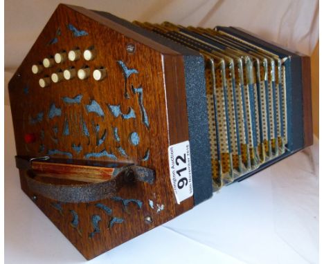 Mahogany 21 button concertina 