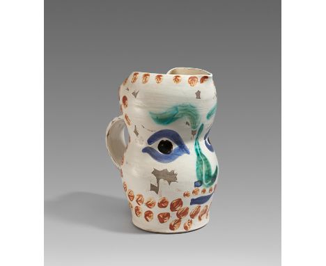 PICASSO CERAMICS, PABLO1881 Malaga - 1973 MouginsTitel: Face with Points. Datierung: 1969. Technik: Weißes Steingut, partiell