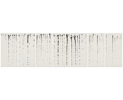 TROCKEL, ROSEMARIE1952 SchwerteTitel: Brush Strokes. Untertitel: 7-teilig. Datierung: Jeweils: 1990. Technik: Tusche auf Papi
