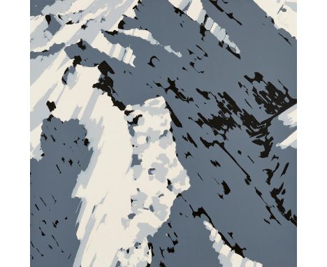 RICHTER, GERHARD1932 DresdenTitel: Schweizer Alpen I (A2). Datierung: 1969. Technik: Farbserigrafie auf weißem Halbkarton. Da