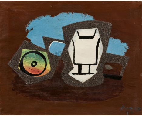 PICASSO, PABLO1881 Malaga - 1973 MouginsTitel: Pomme et Verre. Datierung: 1923. Technik: Öl und Sand auf Leinwand. Maße: 22,5