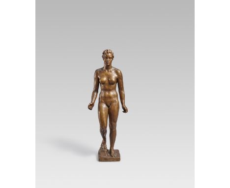 KOLBE, GEORG1877 Waldheim/Sachsen - 1947 BerlinTitel: Flora. Datierung: 1939 (Entwurf). Technik: Bronze, goldbraun patiniert.