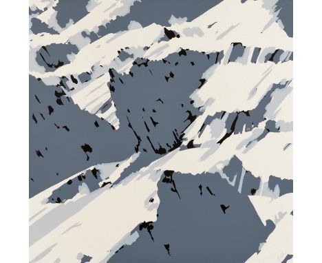 RICHTER, GERHARD1932 DresdenTitel: Schweizer Alpen I (B1). Datierung: 1969. Technik: Farbserigrafie auf weißem Halbkarton. Da