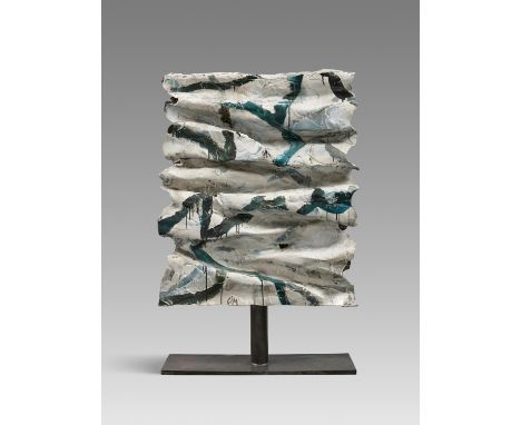 CIMIOTTI, EMIL1927 Göttingen - 2019 WolfenbüttelTitel: Terra incognita I. Technik: Bronze, bemalt. Auf Eisenständer. Maße: 12