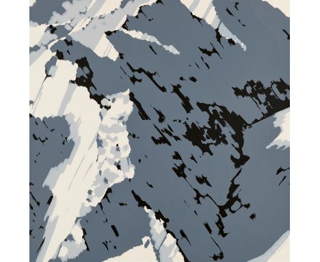 RICHTER, GERHARD1932 DresdenTitel: Schweizer Alpen I (A1). Datierung: 1969. Technik: Farbserigrafie auf weißem Halbkarton. Da