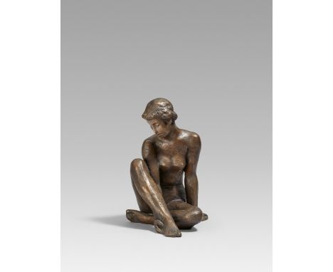 KLIMSCH, FRITZ1870 Frankfurt a. M. - 1960 SaigTitel: Siesta. Datierung: 1955 (Entwurf). Technik: Bronze, hellbraun patiniert.