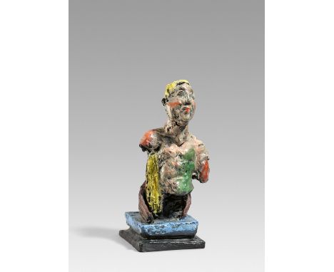 LÜPERTZ, MARKUS1941 Liberec/BöhmenTitel: Odysseus. Datierung: 2014. Technik: Bronze, handbemalt. Maße: 35 x 17 x 20cm. Bezeic