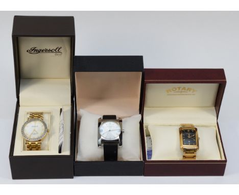 Ingersoll, a stainless steel gold plated Ladies Gems quartz wrist watch, IG0003DM, a Ted Baker stainless steel quartz wrist w