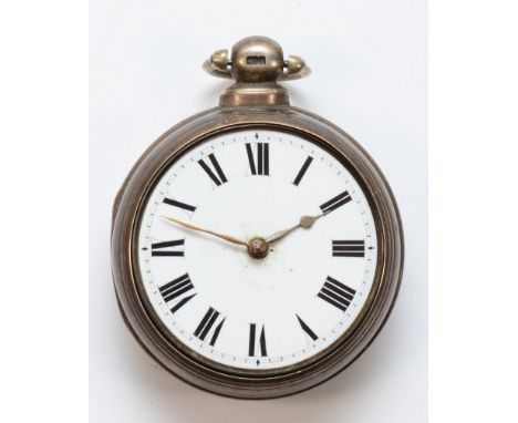 A Victorian silver cased open faced key wind fusee pocket watch, Birmingham 1866, the enamel dial set with Roman numerals, un