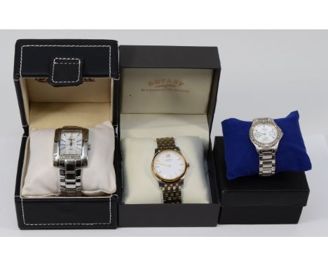 Ingersoll, a stainless steel Gentleman's Ice quartz wrist watch, IG0705IC, a Rotary stainless steel two tone  quartz wrist wa
