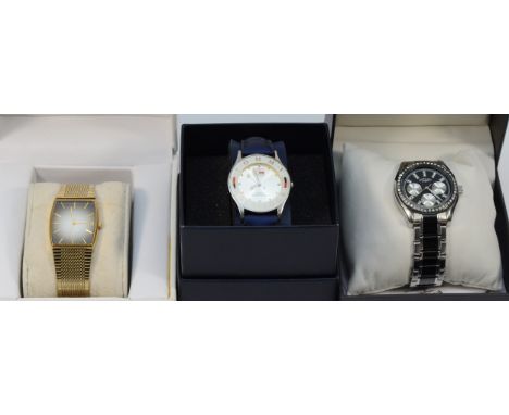 Accurist, a stainless steel gold plated Ladies quartz wrist watch, SR621SW, a Tommy Hilfiger quartz wrist watch, No 2046g, an