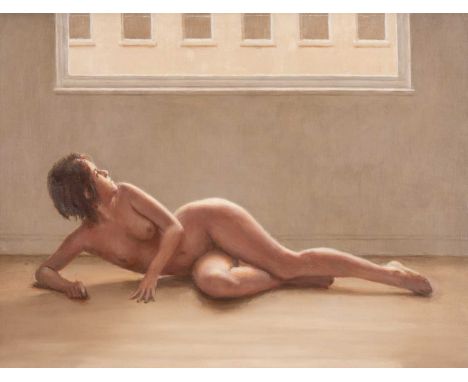 ‡HARRY HOLLAND (b.1941) oil on panel - entitled verso, 'Bay' on Martin Tinney Gallery label, signed and dated verso 2003, 33 