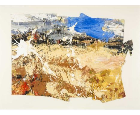 ‡DAVID TRESS (b.1955) mixed media and construction - entitled verso, 'Winter, Big Blue', signed and dated verso 2001, 60 x 80
