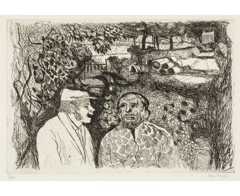‡JOHN ELWYN (1916-1997) limited edition (17/100) etching - entitled 'It's Only What I've Heard, Mind', signed in pencil, date