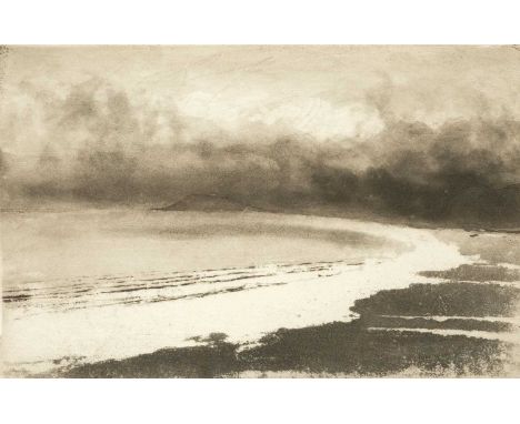 ‡NORMAN ACKROYD CBE RA (1938-2024) limited edition (36/90) etching - 'Rhossili Beach Gower', signed in pencil, 14.5 x 22.5cms