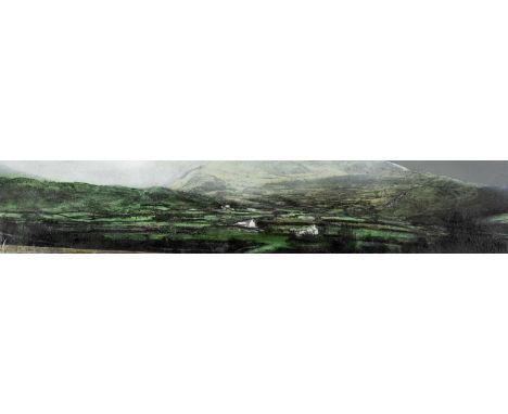 ‡DARREN HUGHES (b.1970) mixed media on paper - entitled verso 'Dark Sky' on Martin Tinney Gallery label, signed and dated ver