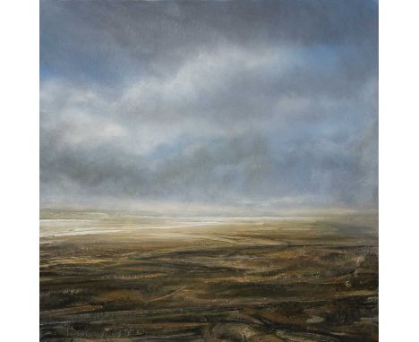 ‡IWAN GWYN PARRY (b.1970) oil on board - entitled verso, 'Estuary Study with Distant Light' on Martin Tinney Gallery label, s