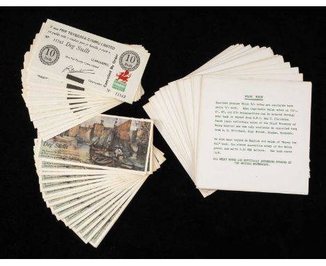 SPECIMEN WELSH BANKNOTES: 63 TEN-SHILLING NOTES, with red dragon & abacus below '10 Swllt', nos. 11343, 11358-11381, 11383-11