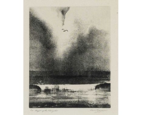 ‡DAVID CARPANINI (b.1946) limited edition (artist's proof) etching - entitled verso 'Flight of the Navigator', on Attic Galle