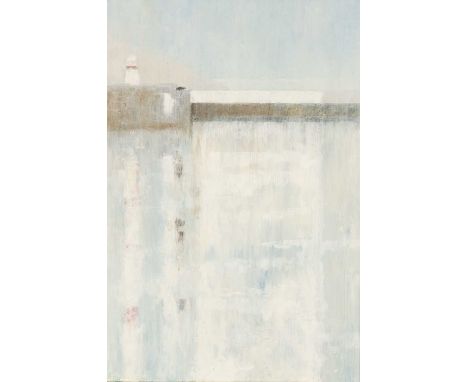 ‡TOM JONES (1936-2017) oil on panel - entitled verso 'Port Light' on Ogilvy & Estill Gallery label, Conwy, signed with monogr