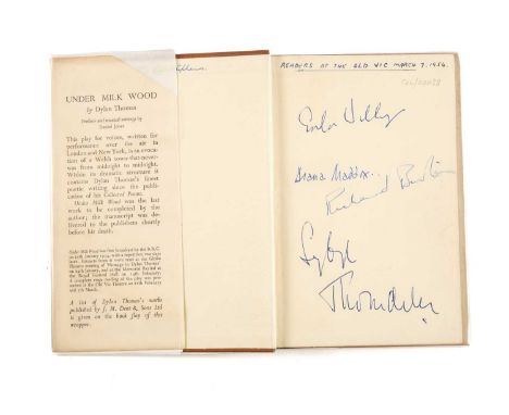 DYLAN THOMAS 'UNDER MILK WOOD', 1st edition, 1st re-print, published by J. M. Dent & Sons, London 1954, signed Richard Burton