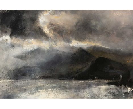 ‡WILLIAM SELWYN (b. 1933) watercolour and mixed media - entitled verso 'Llyn Padarn II' on Thackeray Gallery label, signed, 3