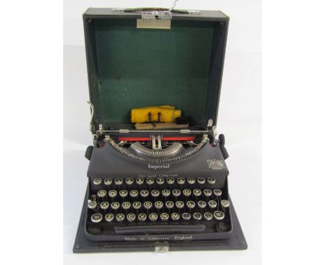 Imperial 'The Good Companion' typewriter - cased with original brush