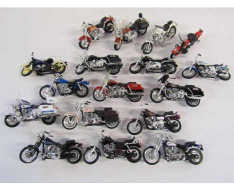 Selection of miniature motorbikes mostly Harley Davidson motorbikes&nbsp;
