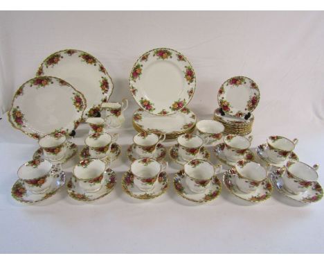 Royal Albert 'Old Country Roses' part dinner service and tea set and cake plates, cake slice, cheese knife etc