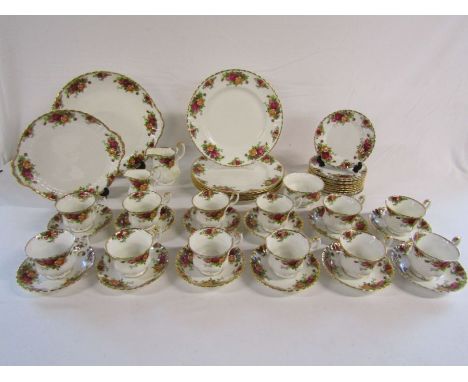 Royal Albert 'Old Country Roses' part dinner service and tea set and cake plates, cake slice, cheese knife etc