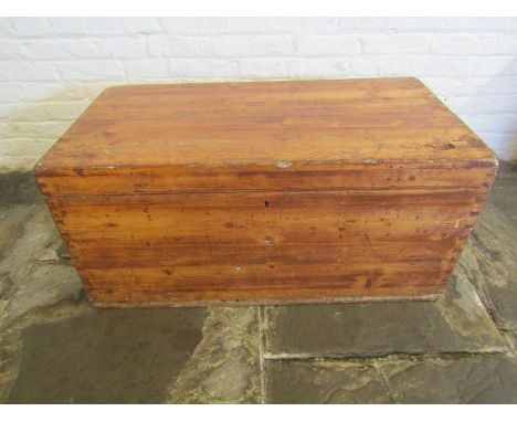 Pine Captains trunk approx. 95.5cm x 50cm x 44.5cm